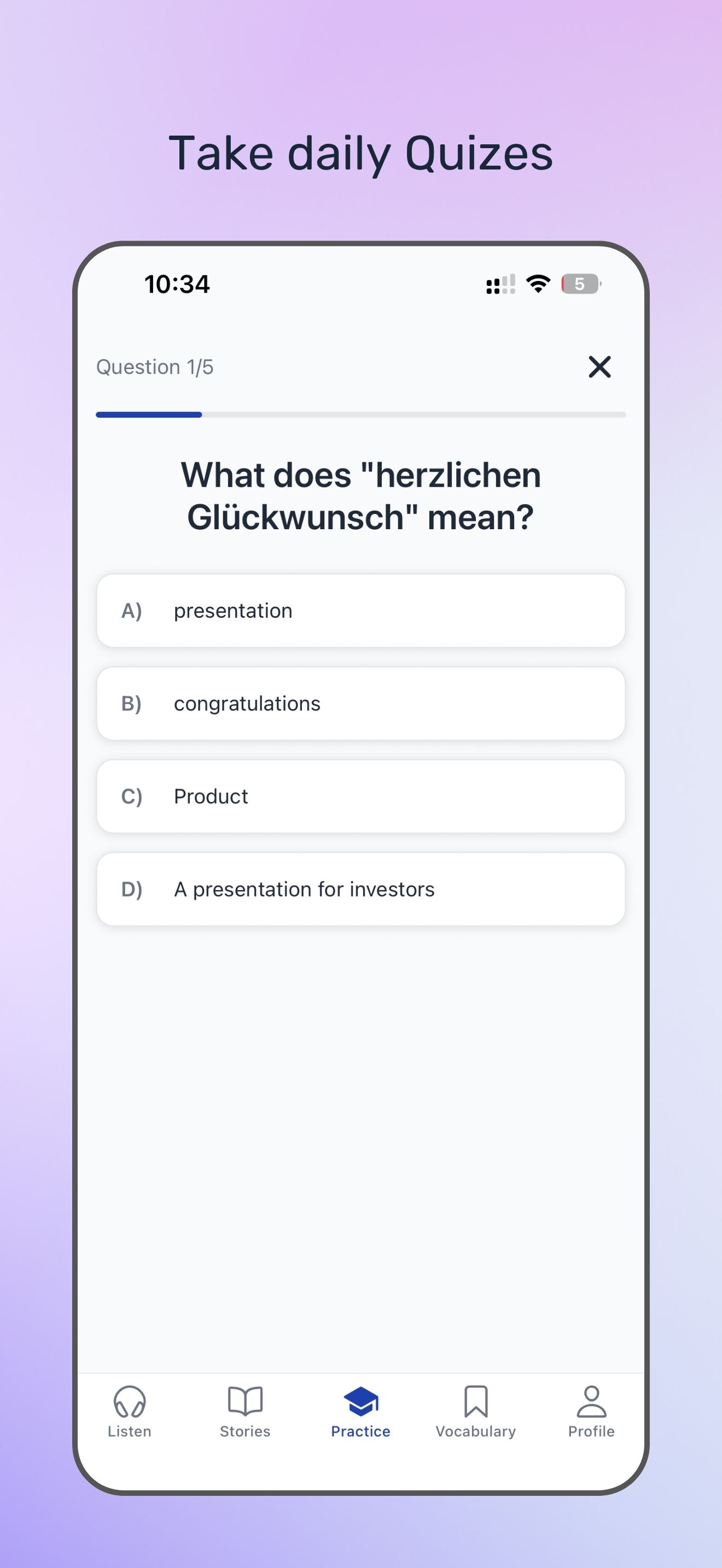 Deutsch Daily Flashcards